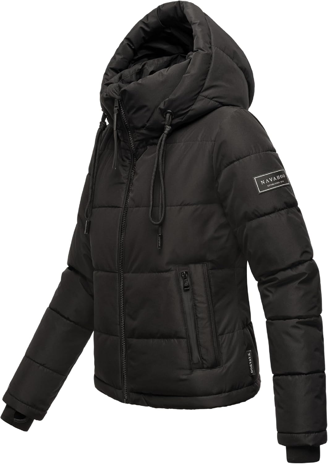 Navahoo Damen Winterjacke Steppjacke warm mit Abnehmbarer Kapuze und Kunstfellkragen Mit Liebe XIV X
