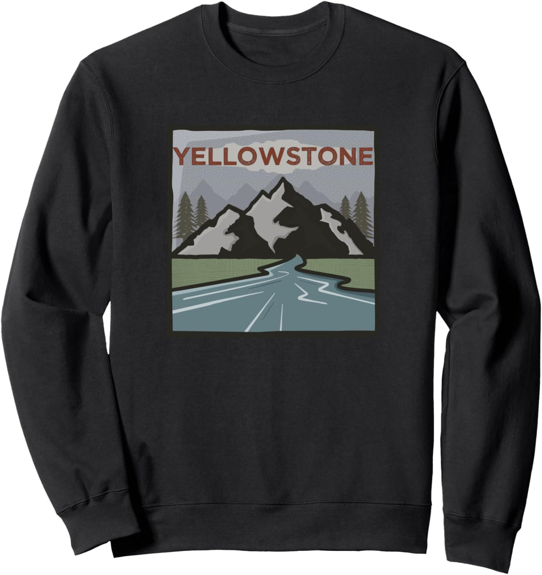 Vintage Yellowstone, WY Illustration / Retro Yellowstone Sweatshirt