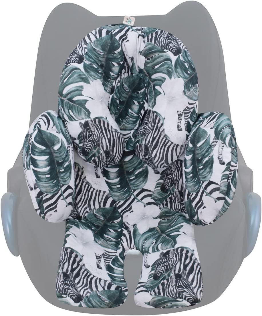 JYOKO Kids Sitzverkleinerer Antiallergikum Universal Baby 100% Baumwolle (Zebra, Enthält Kopf-, eine