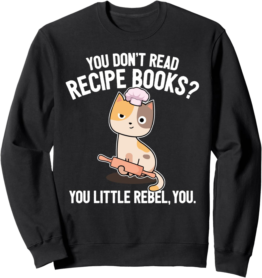 Lustiger Konditor Bäcker Pâtissier Backen I Rebell Katze Sweatshirt