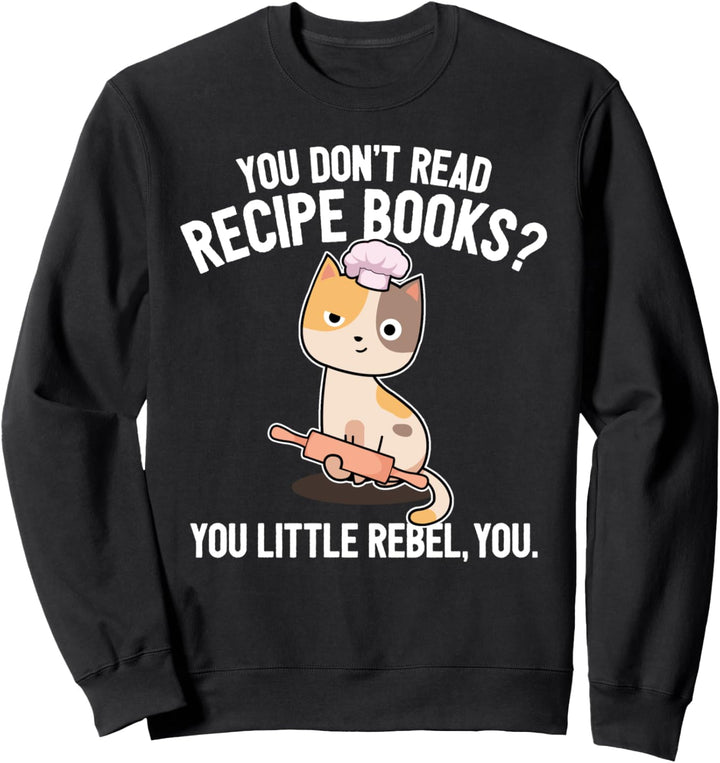 Lustiger Konditor Bäcker Pâtissier Backen I Rebell Katze Sweatshirt