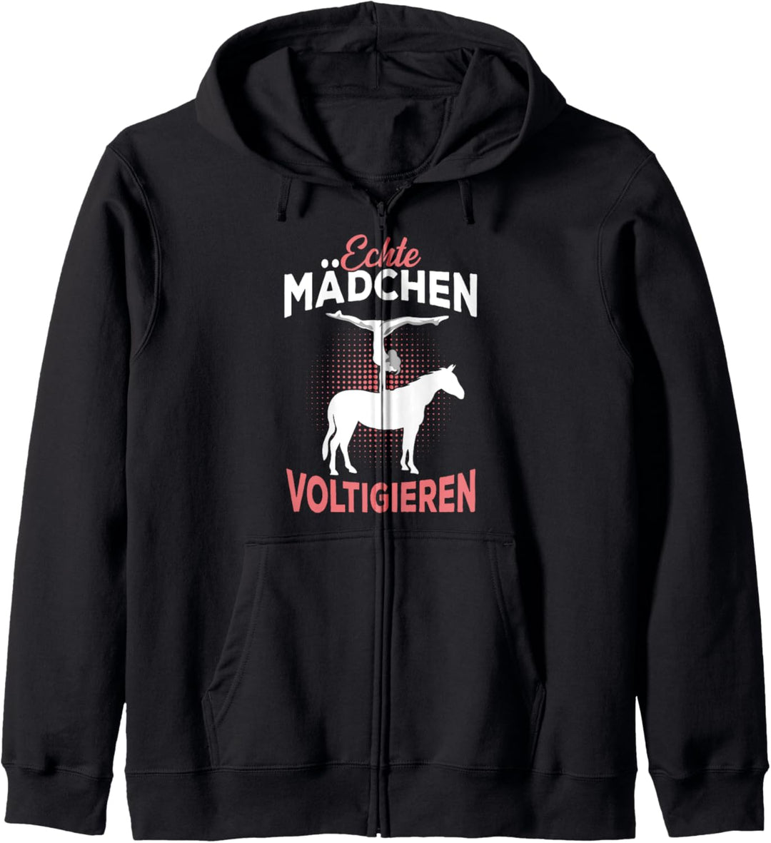 Echte Mädchen Voltigieren I Volti Spruch Reiterin Pferde Kapuzenjacke