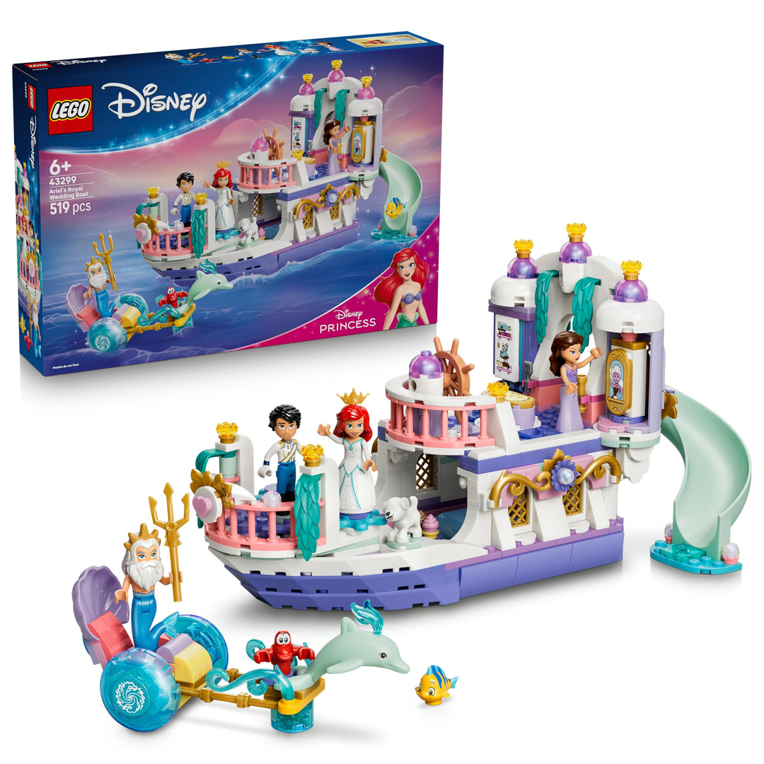 LEGO ǀ Disney Princess Arielles Königliches Hochzeitsboot - Arielle, die Meerjungfrau Set mit 7 Figu