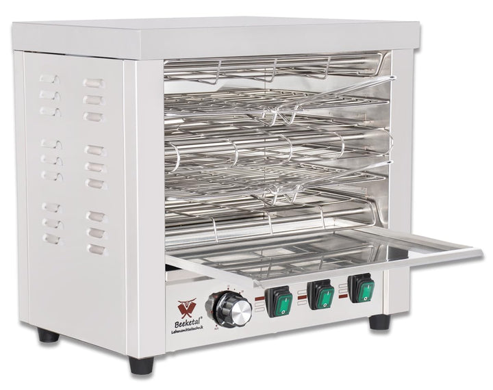 Beeketal 'BSP-1' Profi Gastro Salamander Grill Überbackgerät aus Edelstahl mit 2 Gitter, 5-30 Minute