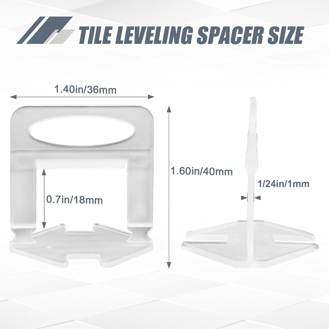 300 Stück Standard Laschen Fugenbreite 1mm, Nivelliersystem Fliesen Nivellierhilfe Zuglaschen Fugenb