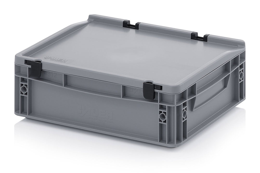 Eurobehälter-Eurobox 40 x 30 x 13,5 cm mit Scharnierdeckel inkl. gratis Zollstock