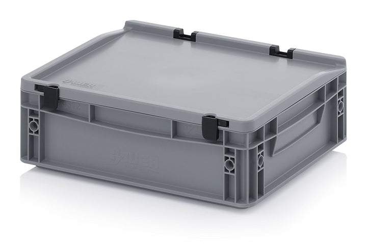 Eurobehälter-Eurobox 40 x 30 x 13,5 cm mit Scharnierdeckel inkl. gratis Zollstock