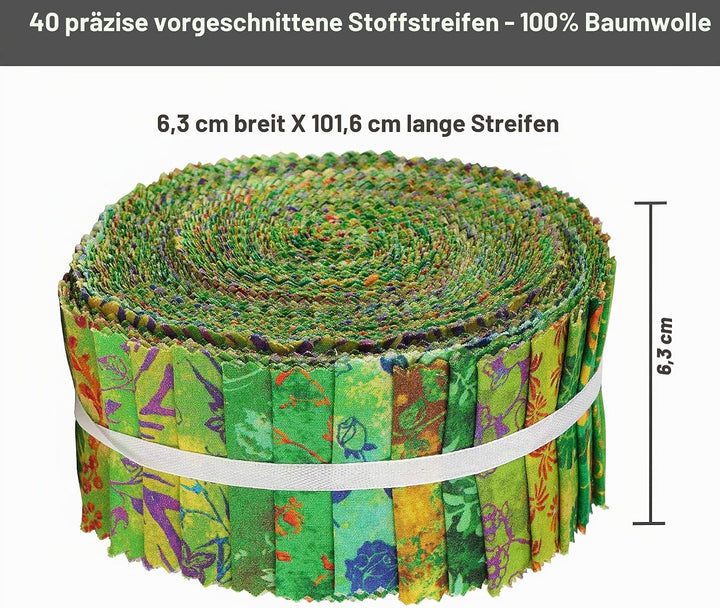 Soimoi 40 Stucke Batik Print Baumwolle Vorausstehende Stoffe Fur Quilting Craft Strips 2.5X42Zoll Ge