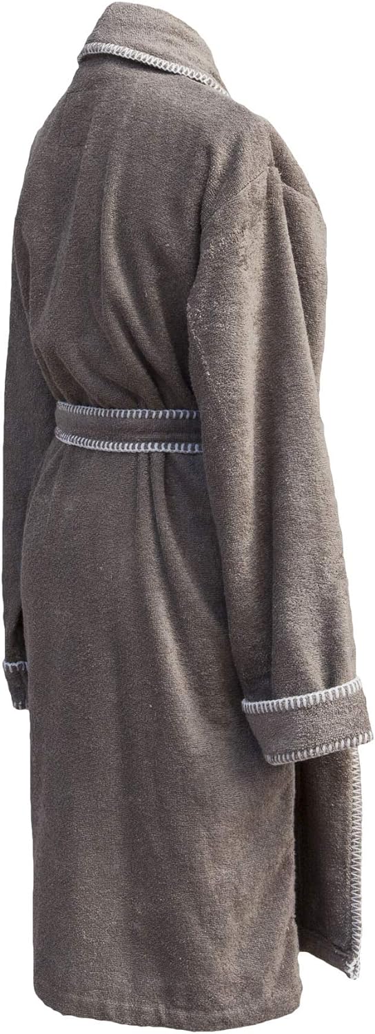 Heckett Lane Bademantel 60% Baumwolle 40% Bambus Viscose Bamboo L Taupe