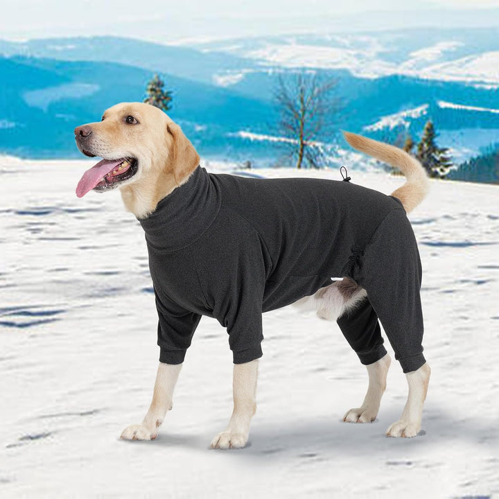 Hundemantel Winter, Warmer Fleece Hundepullover mit Beinen, Weiche Vierbeinige Hundejacke für Kleine