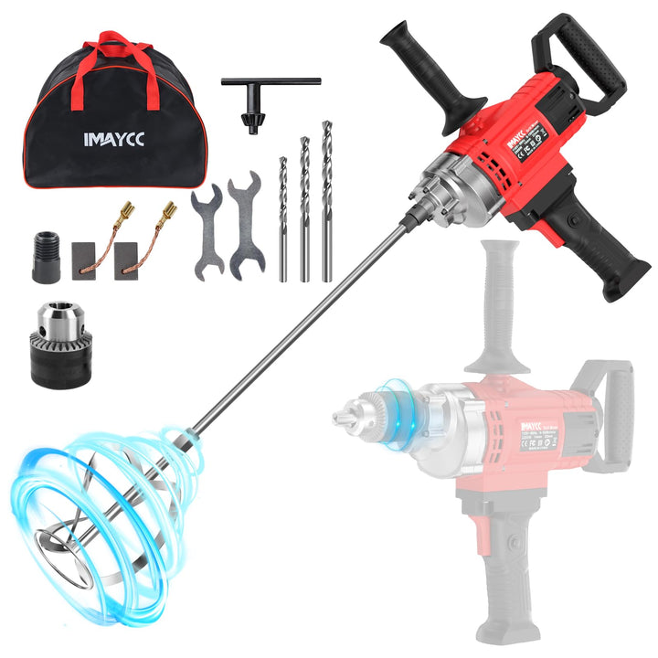 IMAYCC 3200W Rührwerk Elektrischer, 2-in-1 Multifunktionaler Mörtelrührer Bohrmischer, Betonmischer