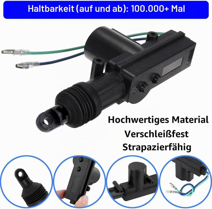 4 Stück KFZ Türschloss Stellantrieb 12V Türschloss Aktuatoren Set Zentrale Tür Verriegelung Stellmot