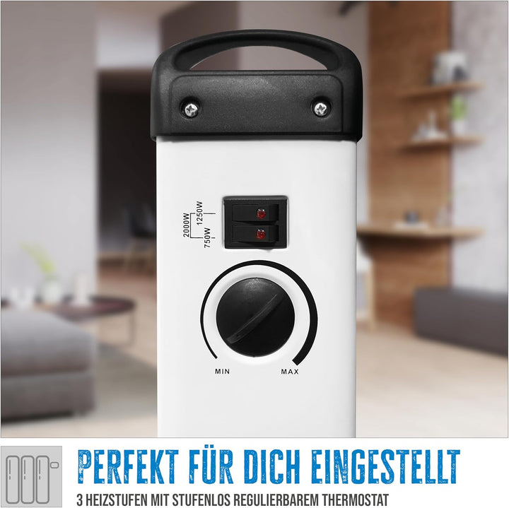 Güde Konvektionsheizgerät GKH 2000 (2 kW Heizleistung, 3 Heizstufen (0,75/1,25/2 kW), stufenloser Th