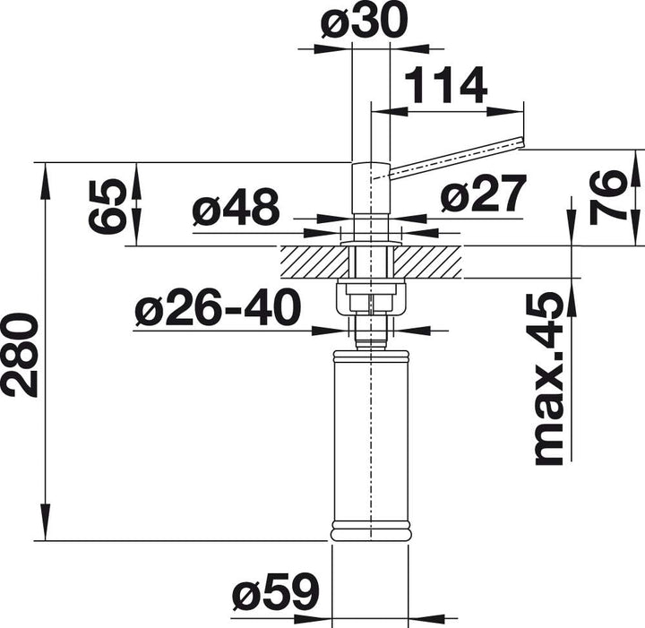 BLANCO TORRE Spülmittelspender Edelstahl finish | Passend zu allen BLANCO-Küchenarmaturen | Bequem v