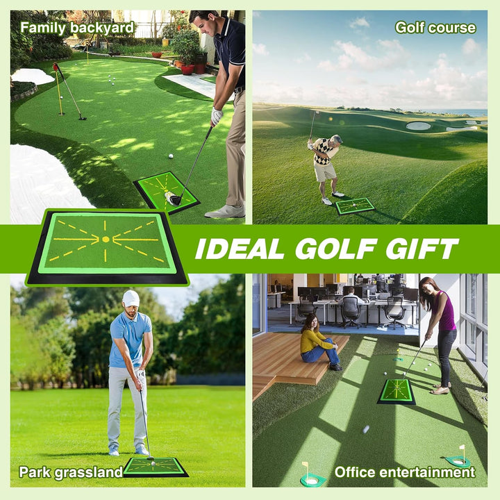 Golf-Trainingsmatte & Golfschaukelmatte – Übungsmatte Mit Rutschfester Gummibasis Für Präzises Balls