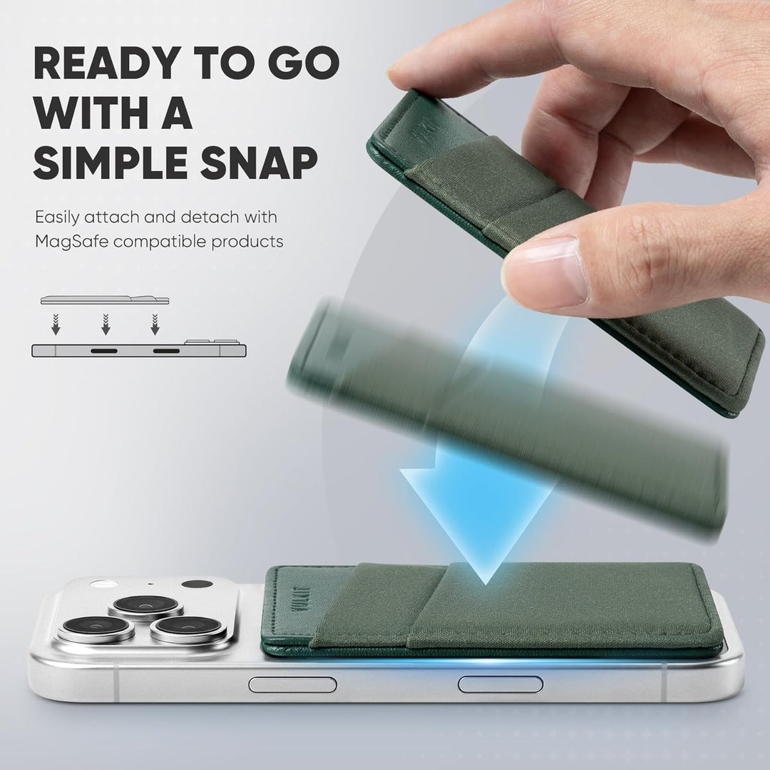 VULKIT Magsafe Wallet Kompatibel mit iPhone 15/14/13/12er Serie, Dehnbarer Lycra-RFID-Kartenhalter m