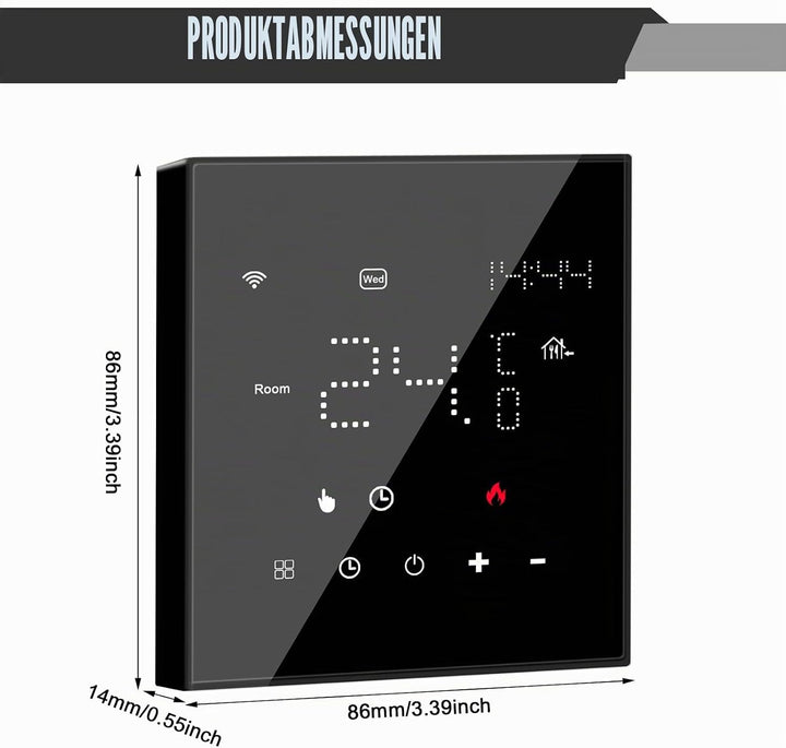 WiFi Thermostat für Elektrische Fussbodenheizung Smart Thermostat Programmierbar Raumthermostat Digi