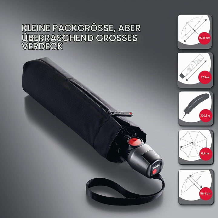 Knirps T.200 M Duomatic - Regenschirm black Mittel Black 2, Mittel Black 2