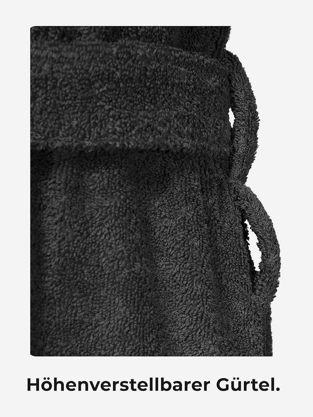 Sowel® Bademantel Damen und Herren, 100% Bio-Baumwolle, Extra Lang mit Kapuze, Morgenmantel, Flausch