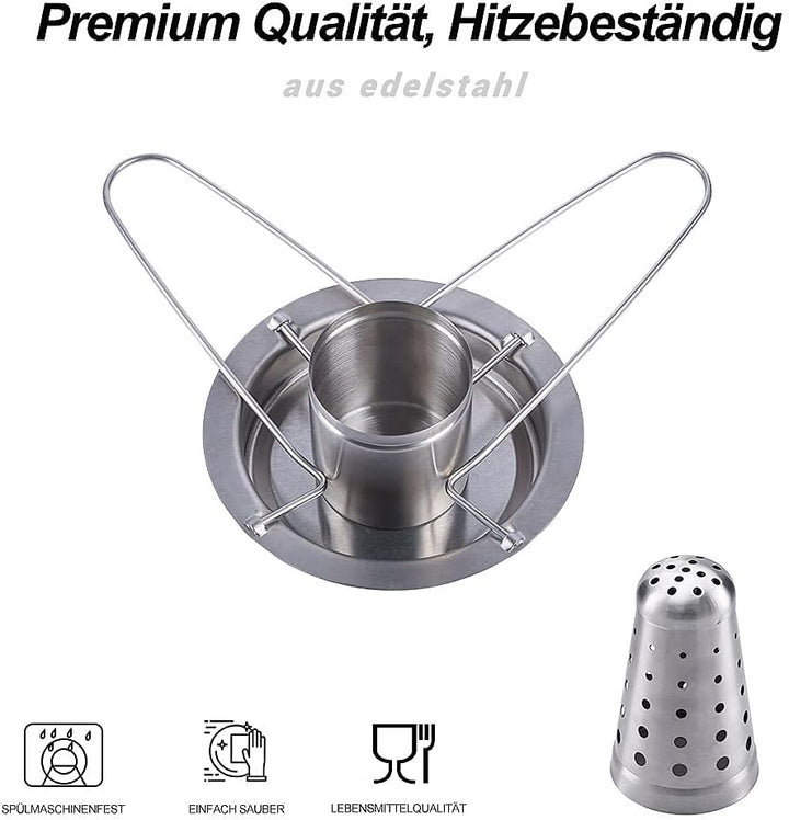 AMOZO Hähnchenbräter - Das Neue 304 Edelstahl Hähnchenhalter - Bierdose Hähnchengriller - Geflügelbr