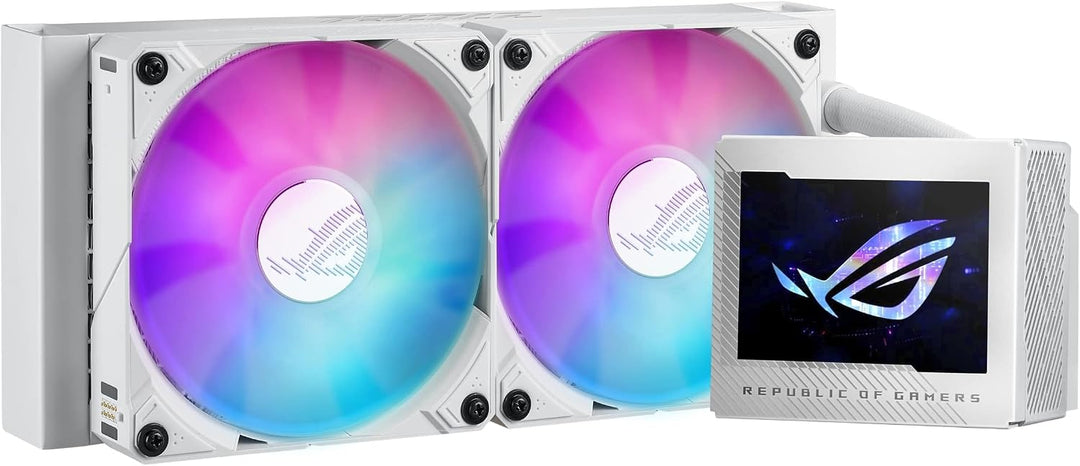 ASUS ROG Ryujin III 240 ARGB White Edition All-in-One Flüssig CPU-Kühler (3,5 Zoll LCD, Asetek-Pumpe