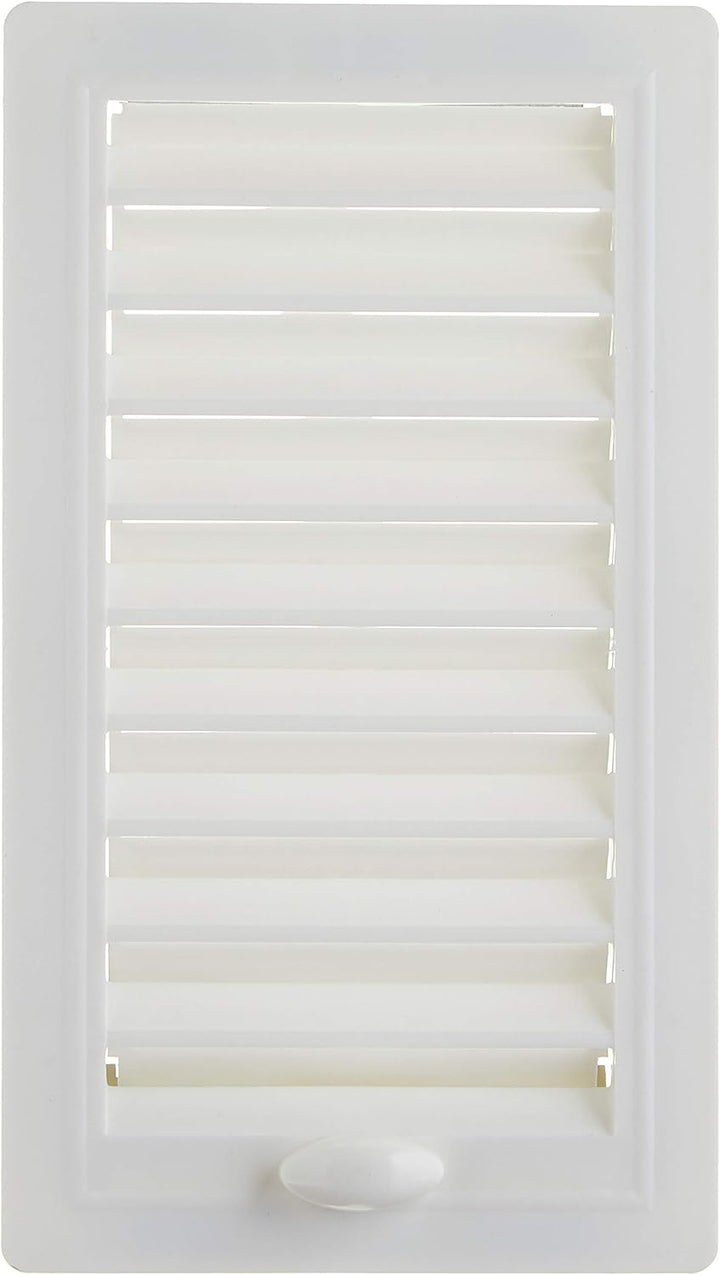 Upmann Lueftungsgitter Kunstst. 10x21 verstellbar mit Einbaur. weiss, 1 Stück, 50142