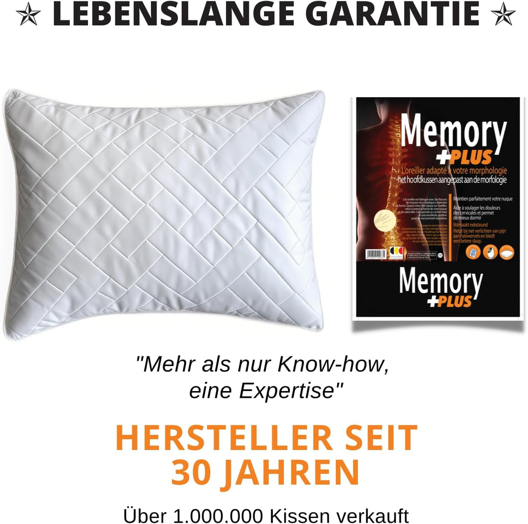 Ergonomisches Nackenkissen 40x60cm (GARANTIE) Memory Foam Kissen 40x60 Schmerzhafte Nackenschmerzen