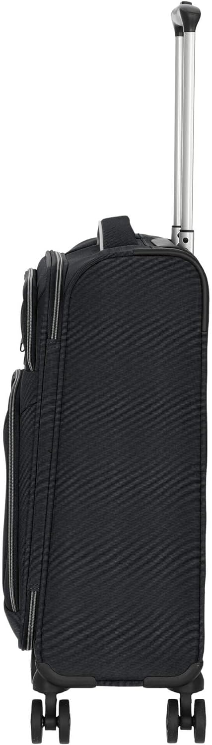 D&N Travel Line 9204-4-Rollen-Kabinentrolley S 55 cm schwarz, Schwarz