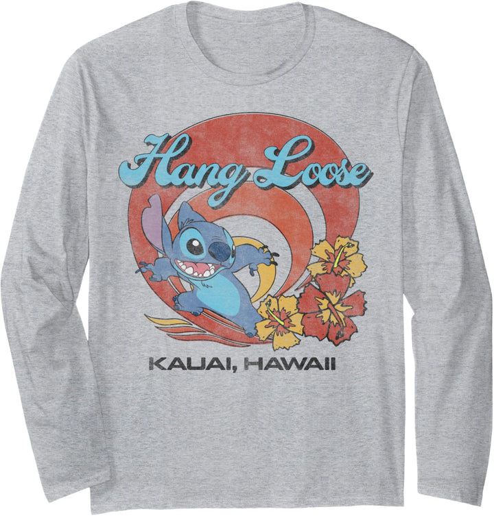 Disney Lilo & Stitch Hang Loose Kauai Hawaii Langarmshirt