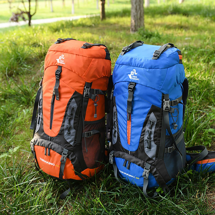 Bseash 60 l wasserdichter leichter Wanderrucksack mit Regenschutz, Outdoor-Sport, Reisen, Tagesrucks