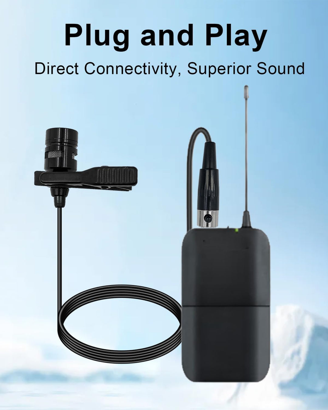 Mini Lavalier Mic für Shure Wireless Bodypack Transmitter, Lapel Ansteckmikrofon Unidirektional Kond