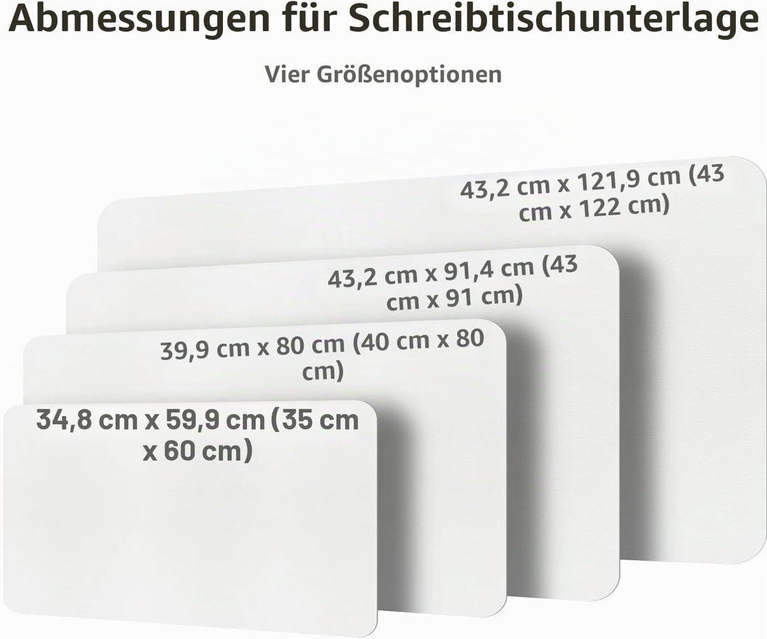 Aothia Schreibtischunterlage,Mauspad mit Leder und Rutchfeste Wildleder,Multifunktionales Office Mou
