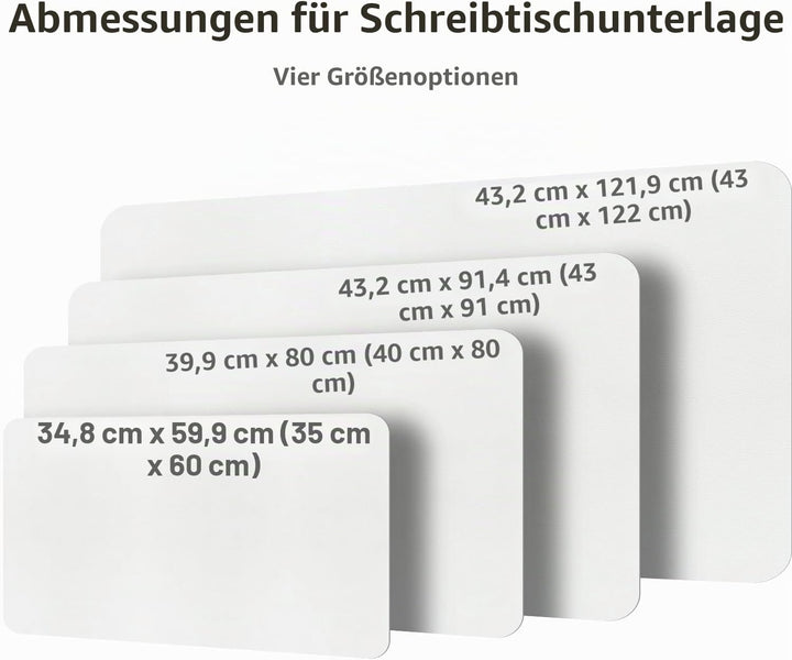 Aothia Schreibtischunterlage,Mauspad mit Leder und Rutchfeste Wildleder,Multifunktionales Office Mou