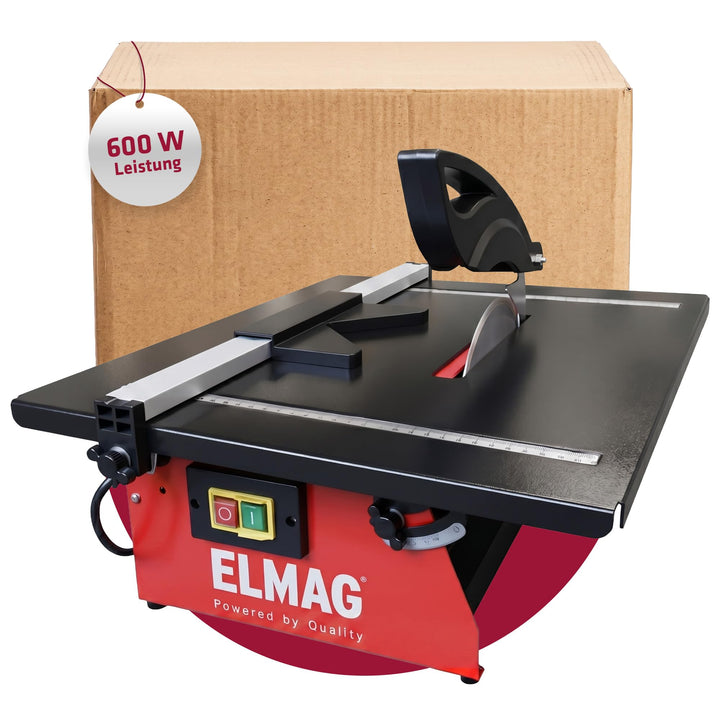 ELMAG Fliesenschneidmaschine KING 180 | Diamantscheibe Ø180 mm | 0–45° Gehrung | Nassschnitt | 0,6 k