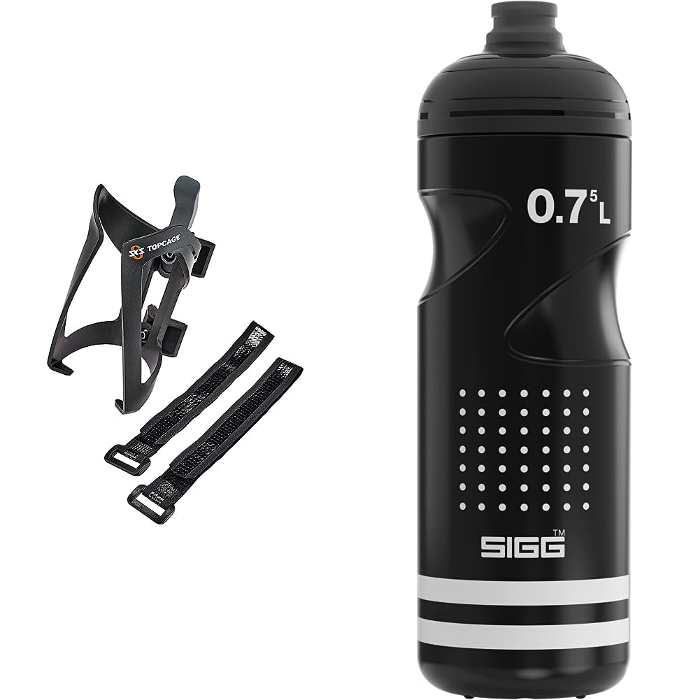 SKS GERMANY Anywhere TOPCAGE Flaschenhalter, Fahrradzubehör &amp; SIGG - Weiche Fahrrad Trinkflasche - P