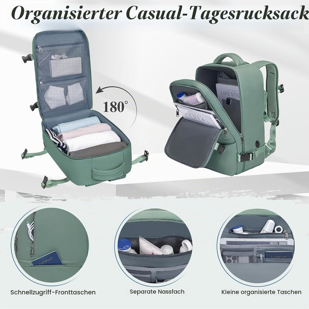 VMIKIV für Ryanair Handgepäck 40x20x25 Rucksack Flugzeug,Reiserucksack Klein Handgepäck Tasche,Carry