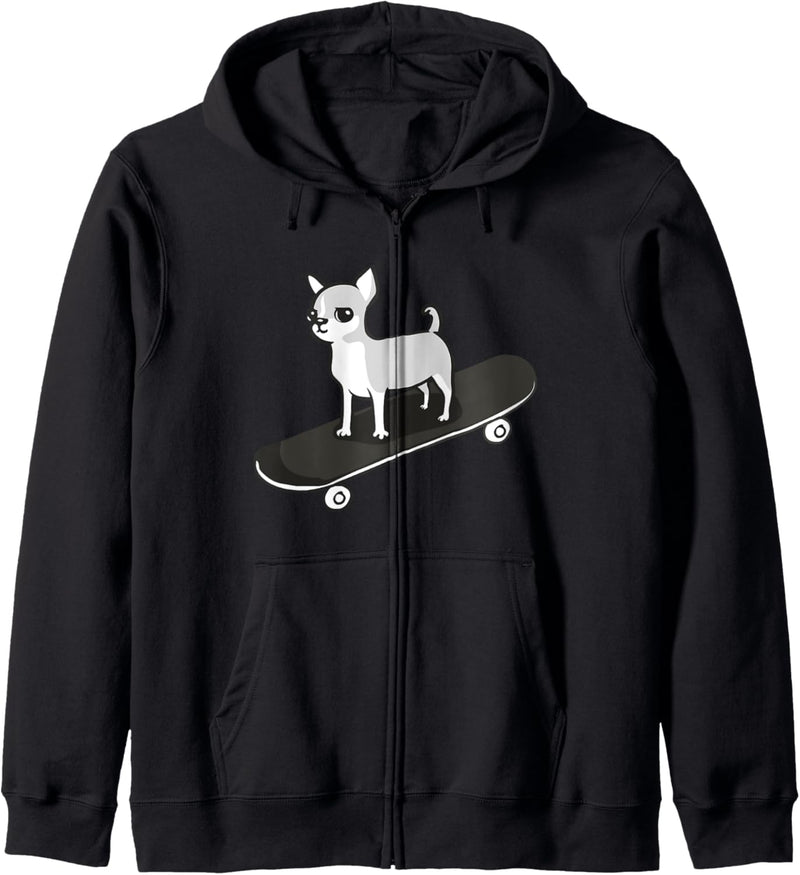 Skateboarding Chihuahua Kapuzenjacke