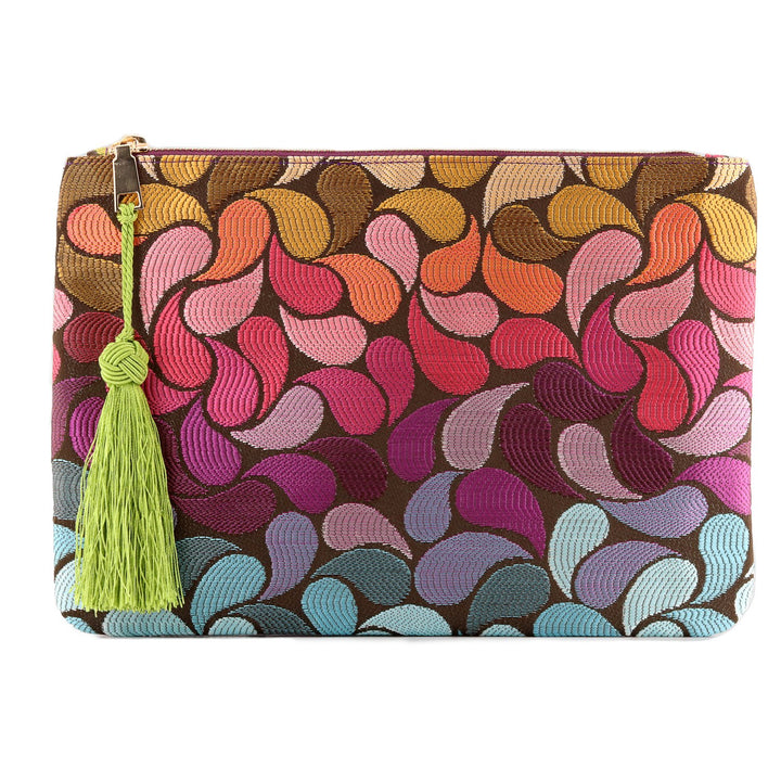 Otto Angelino Designer Frauen Bohemian Mode Clutch Geldbörse Mehrere Fächer Geld Karten Smartphone U