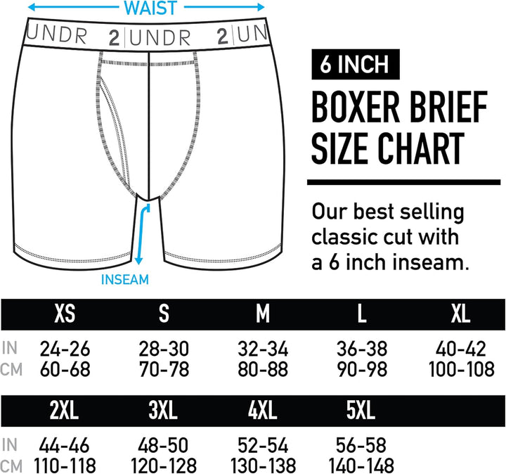 2UNDR Herren-Boxershorts, 15,2 cm, Limitierte Auflage, Farben L Dunkelgrün, L Dunkelgrün