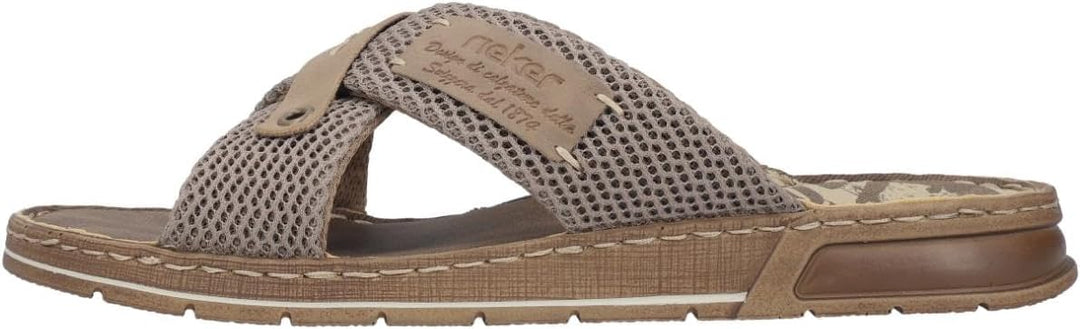 Rieker Herren 21239 Pantolette, Beige