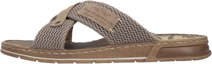 Rieker Herren 21239 Pantolette, Beige
