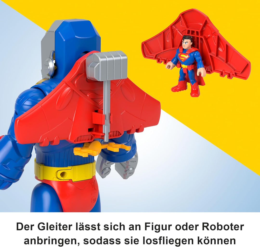 Fisher-Price Imaginext DC Super Friends einsetzbarer Superman mit Exo-Anzug als ca. 30 cm grosser Ro