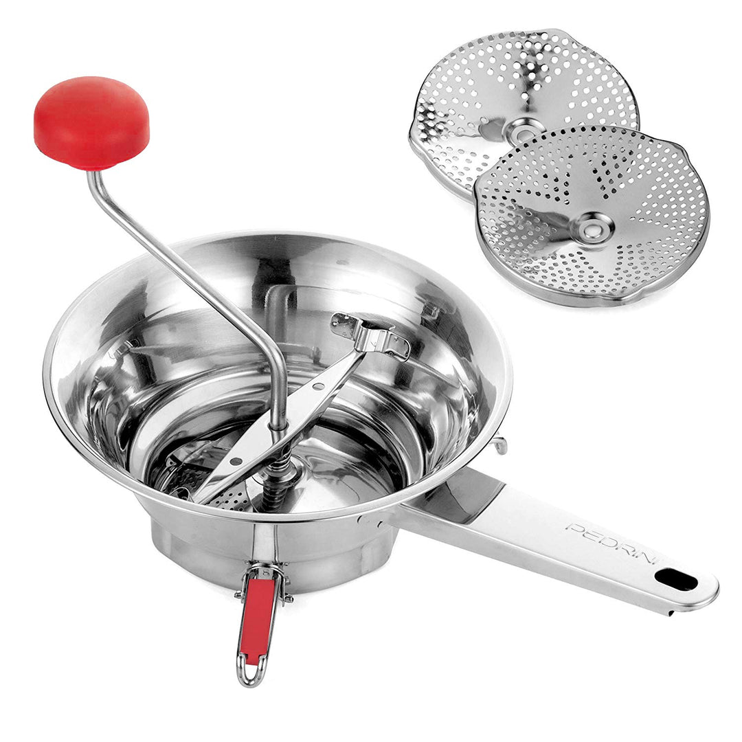 Pedrini 04GD198 Passiermaschine aus Edelstahl Durchm. 20 cm mit 3 Edelstahlscheiben