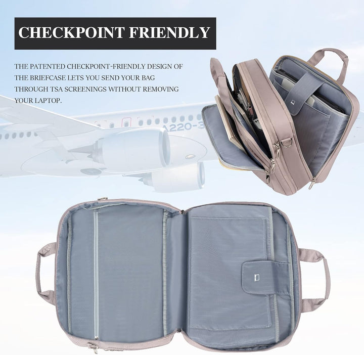 EMPSIGN Laptop Tasche 17 Zoll Laptoptasche Damen, Wasserdicht Erweiterbare Bussiness Aktentasche Not