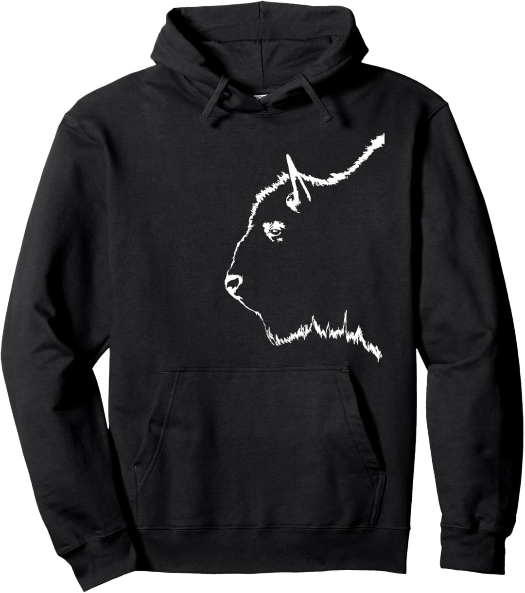 Bison - Büffel - Büffelkopf Pullover Hoodie