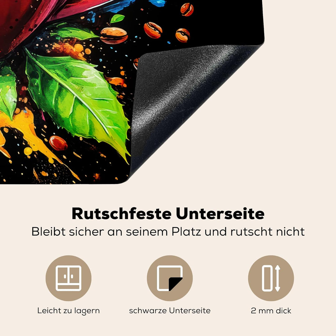 Herdabdeckplatte 70x52 cm Einteilig Herdabdeckung Abdeckplatte für Ceranfeld Abdeckung Induktionskoc