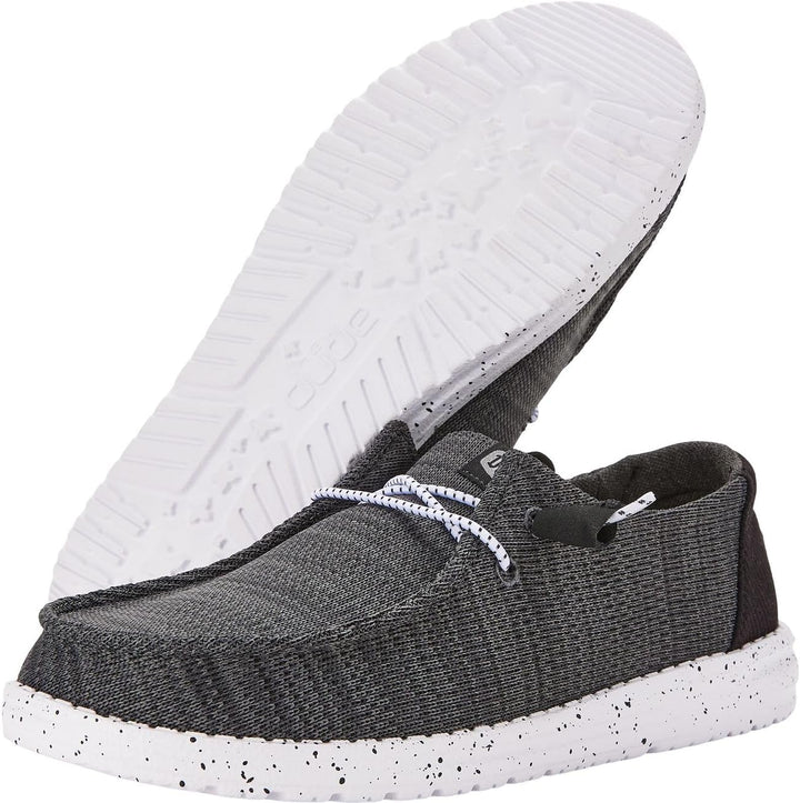 Hey Dude - Wally Sox Stitch Herren - Slip on Schuhe - Herren Loafers, Black White 20 EU Schwarz, 6 T