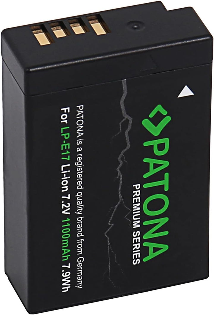 PATONA 2X Premium Akku LP-E17, teildekodiert Kompatibel mit Canon EOS RP R50 R100 M3 M5 M6 Mark II
