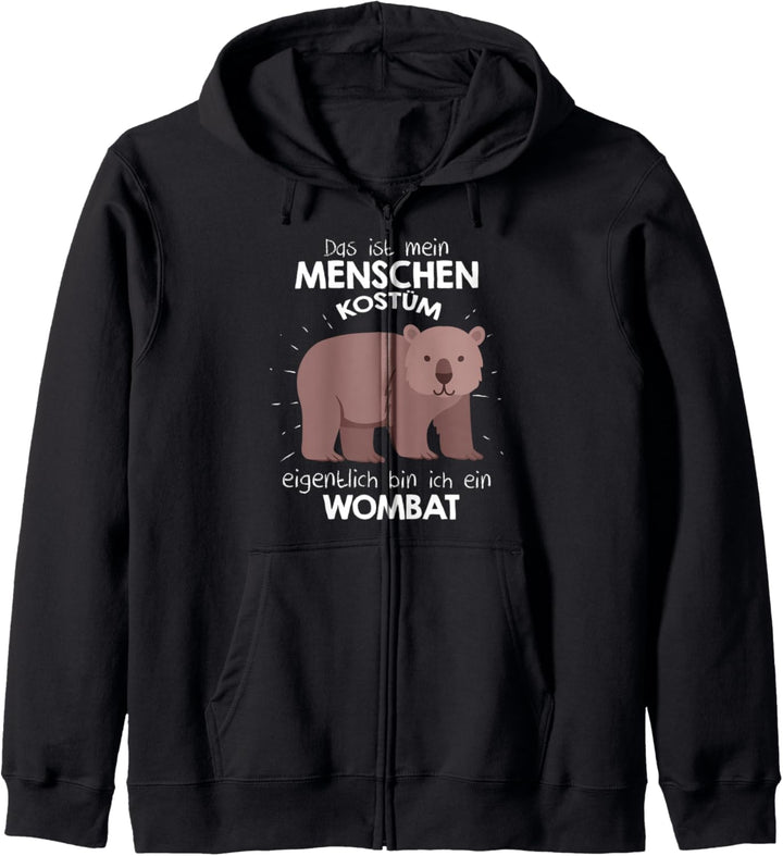Mein Menschen Kostüm Bin ich ein Wombat, Halloween Outfit Kapuzenjacke