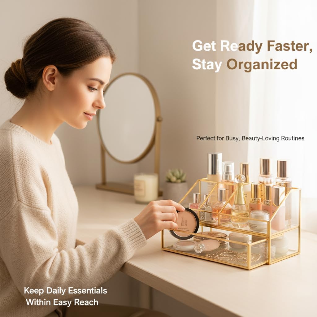 YUEHUA Kosmetikorganiser,Beauty Organizer, Make Up Kosmetik Organizer, Schmink Aufbewahrung Kosmetik